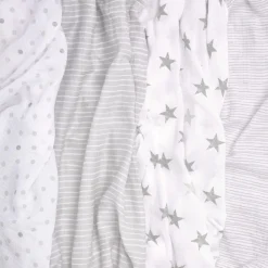 essentials cotton muslin swaddle blanket 4 pack