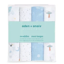 essentials cotton muslin swaddle blanket 4 pack