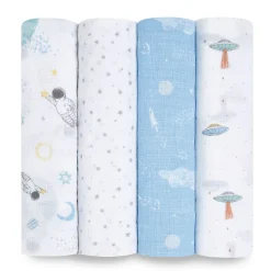 essentials cotton muslin swaddle blanket 4 pack
