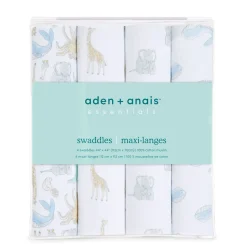 essentials cotton muslin swaddle blanket 4 pack