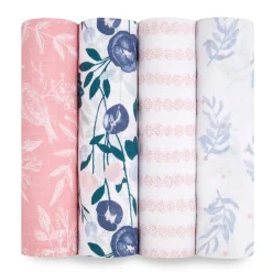 essentials cotton muslin swaddle blanket 4 pack