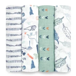 essentials cotton muslin swaddle blanket 4 pack