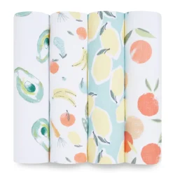 essentials cotton muslin swaddle blanket 4 pack