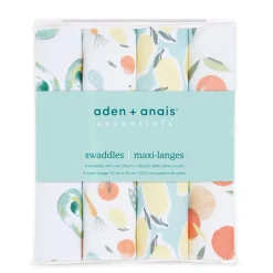 essentials cotton muslin swaddle blanket 4 pack