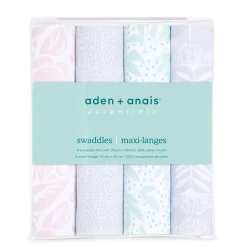 essentials cotton muslin swaddle blanket 4 pack