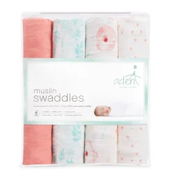 essentials cotton muslin swaddle blanket 4 pack