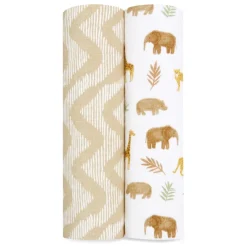 essentials cotton muslin swaddle blanket 2 pack