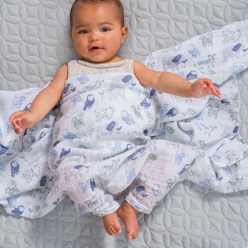 essentials cotton muslin swaddle blanket 2 pack
