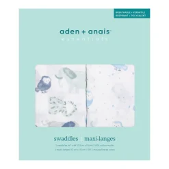 essentials cotton muslin swaddle blanket 2 pack