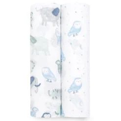essentials cotton muslin swaddle blanket 2 pack