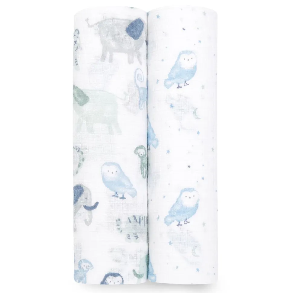 essentials cotton muslin swaddle blanket 2 pack