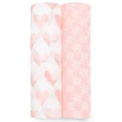 essentials cotton muslin swaddle blanket 2 pack