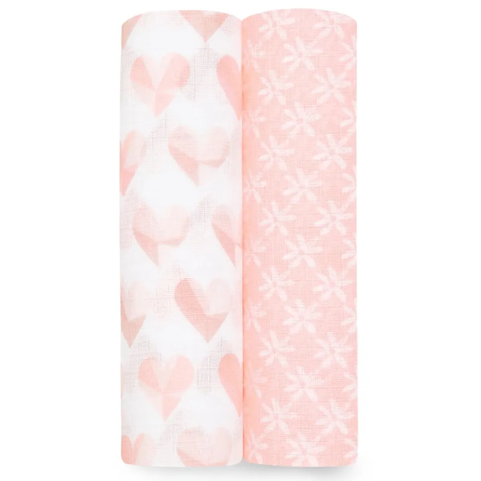 essentials cotton muslin swaddle blanket 2 pack