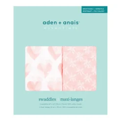 essentials cotton muslin swaddle blanket 2 pack