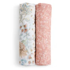 essentials silky soft swaddle blanket 2 pack
