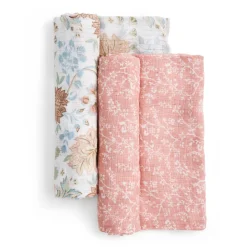 essentials silky soft swaddle blanket 2 pack