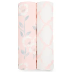 essentials silky soft swaddle blanket 2 pack