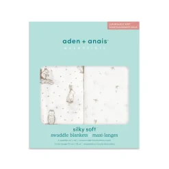 essentials silky soft swaddle blanket 2 pack