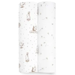 essentials silky soft swaddle blanket 2 pack
