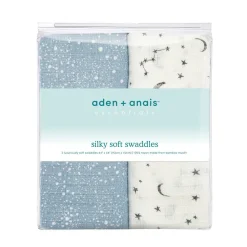 essentials silky soft swaddle blanket 2 pack