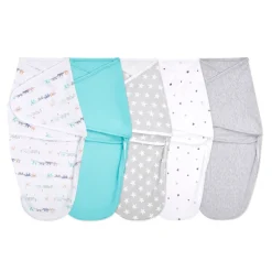 essentials wrap swaddles quick change 5 pack