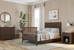 F06401 Full-Size Bed Rails, Brushed Truffle