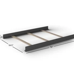 F06454 Full-Size Bed Rails, Cool Gray