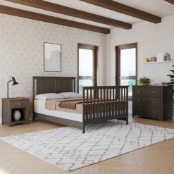 F06401 Full-Size Bed Rails, Dapper Gray