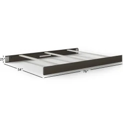 F06401 Full-Size Bed Rails, Dapper Gray