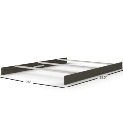 F06474 Full-Size Bed Rails, Dapper Gray