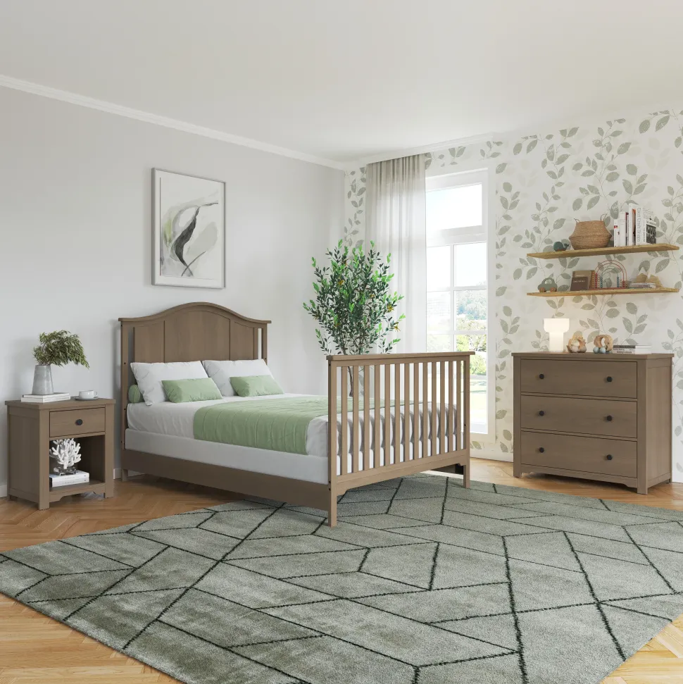F06401 Full-Size Bed Rails, Dusty Heather