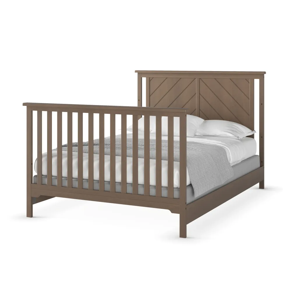 F06401 Full-Size Bed Rails, Dusty Heather