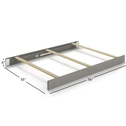 F06424 Full-Size Bed Rails, Lunar Gray