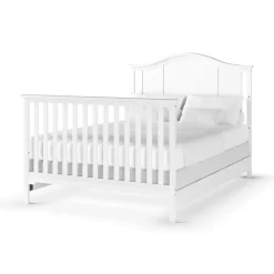 F06401 Full-Size Bed Rails, Matte White