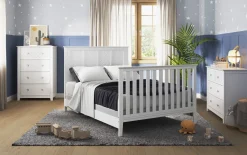 F06401 Full-Size Bed Rails, Matte White