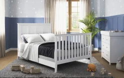 F06401 Full-Size Bed Rails, Matte White