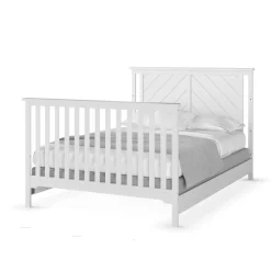 F06401 Full-Size Bed Rails, Matte White
