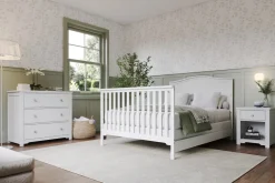 F06401 Full-Size Bed Rails, Matte White