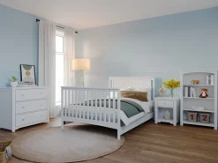 F06401 Full-Size Bed Rails, Matte White
