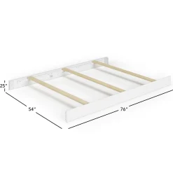 F06401 Full-Size Bed Rails, Matte White