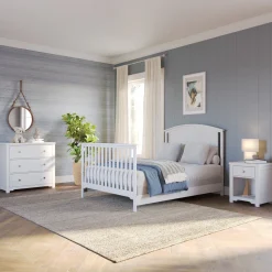 F06401 Full-Size Bed Rails, Matte White