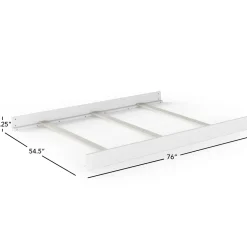F06454 Full-Size Bed Rails, Matte White