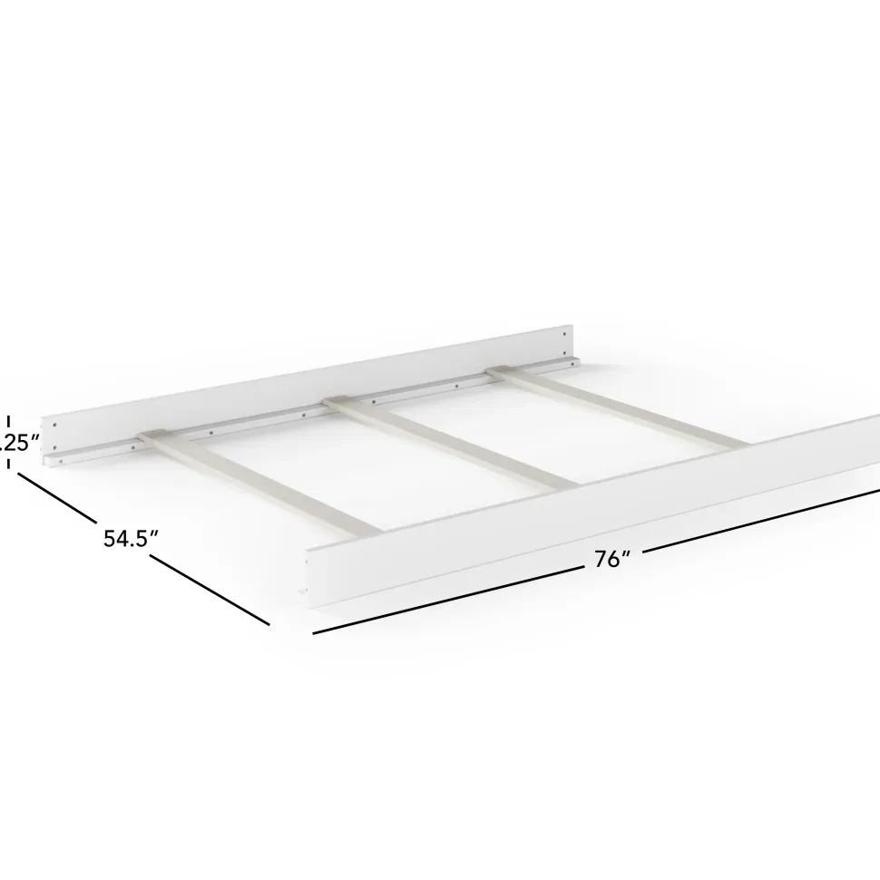 F06454 Full-Size Bed Rails, Matte White