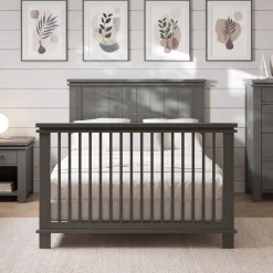 F06424 Full-Size Bed Rails, Midnight Grey