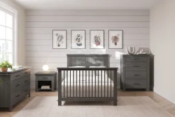 F06424 Full-Size Bed Rails, Midnight Grey