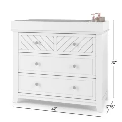 F01792 Universal Changing Table Topper, Matte White