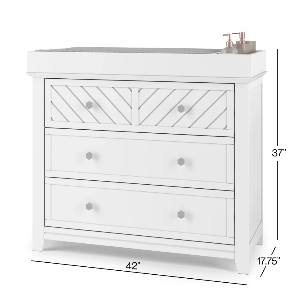 F01792 Universal Changing Table Topper, Matte White