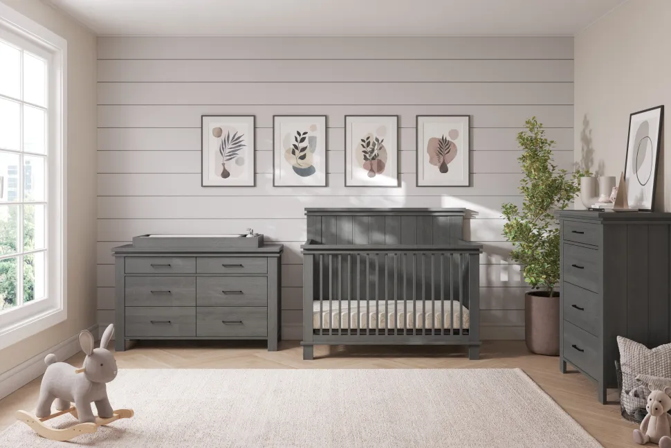 F01792 Universal Changing Table Topper, Midnight Gray