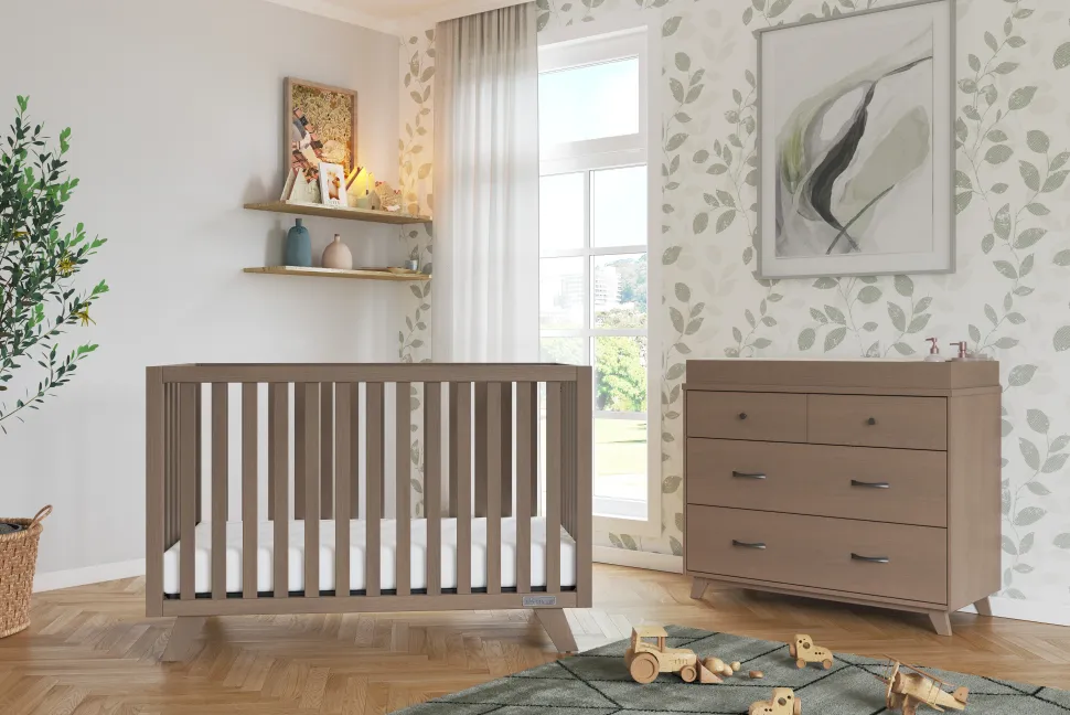 F01792 Universal Changing Table Topper, Dusty Heather