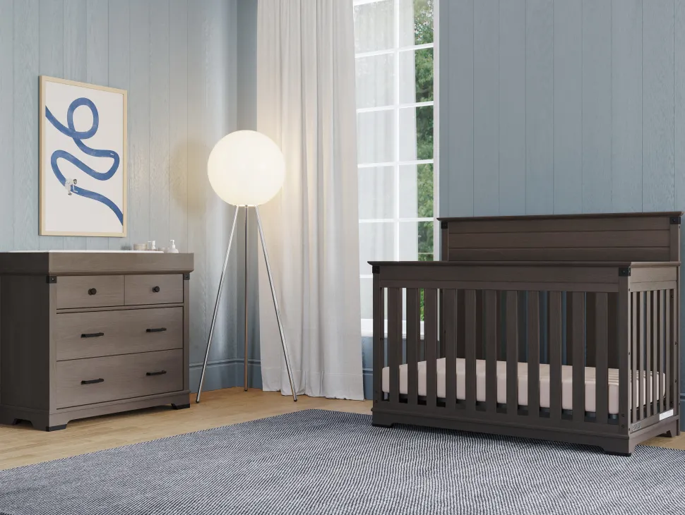 F01792 Universal Changing Table Topper, Dapper Gray
